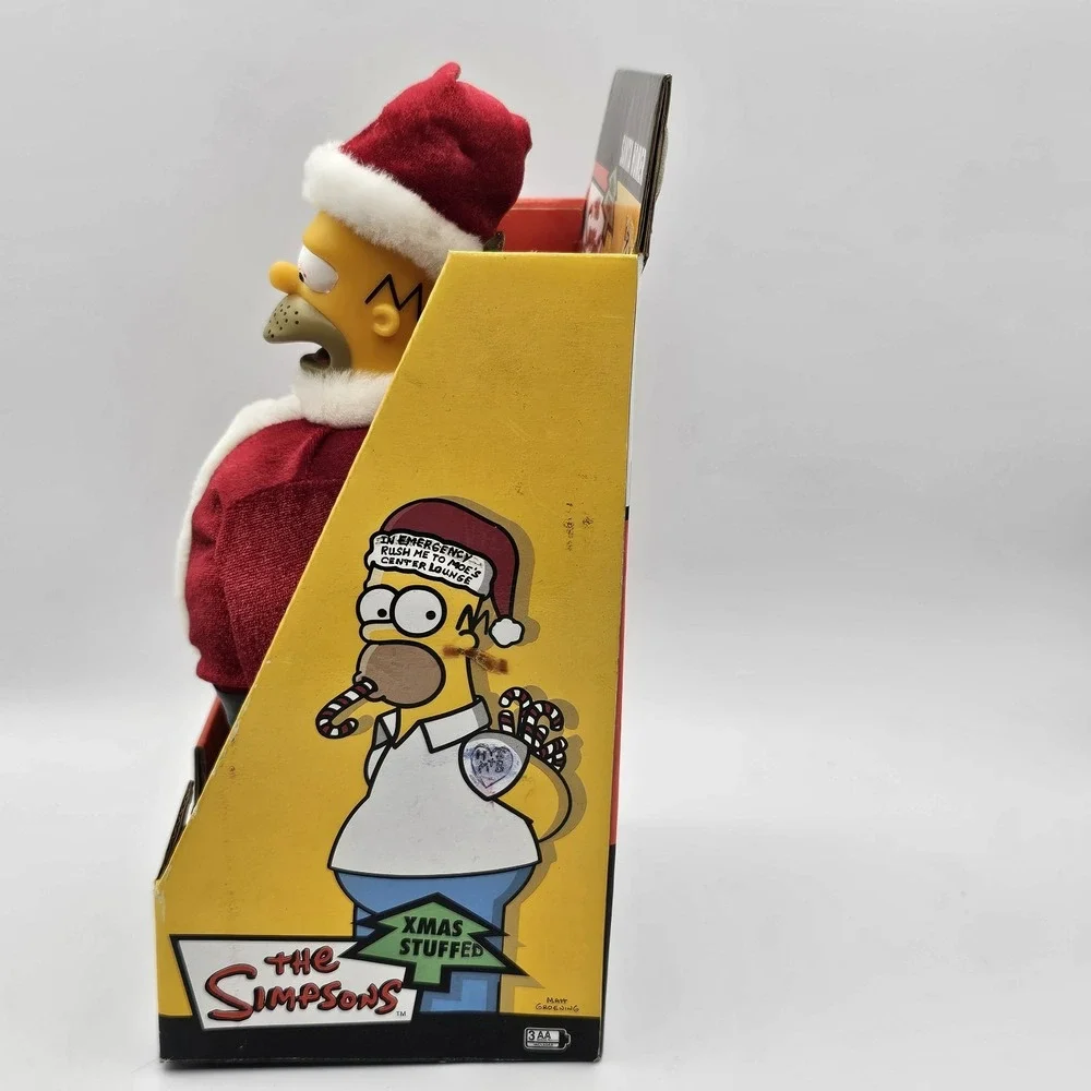 The Simpsons Santa Homer Stuck in Chimney Talking Animated NIB Works Gemmy 2004